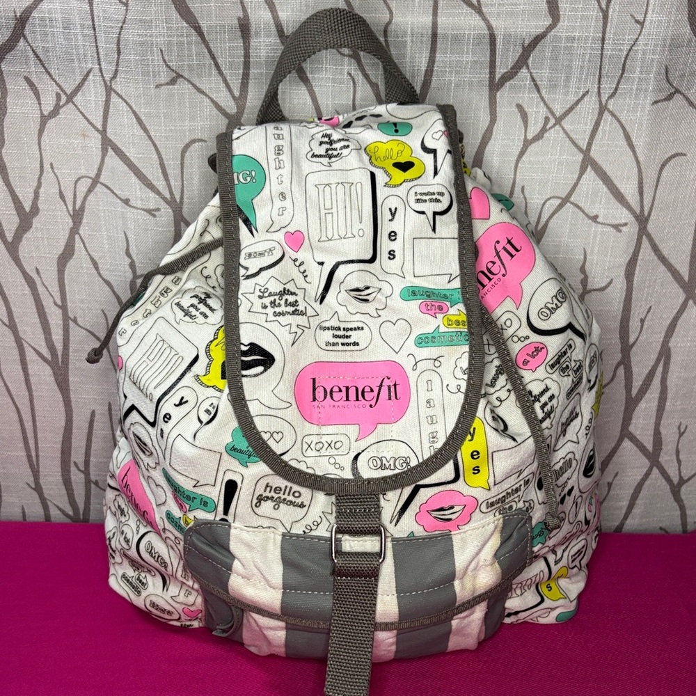 Benefit Women's Pop Art Backpack - White and Gray